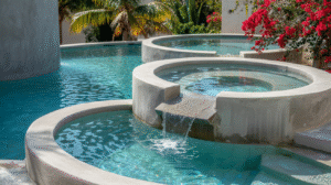 בריכה בעיצוב עגול